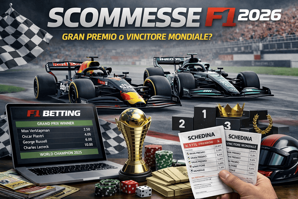 Scommettere formula 1 sul singolo Gran Premio e sulle scommesse f1 vincitore mondiale