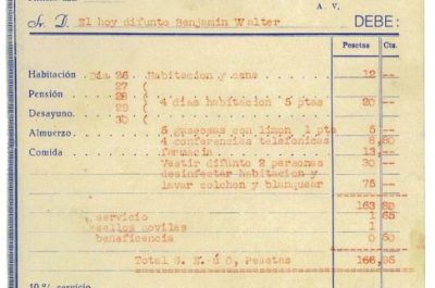 Factura del Hotel de Francia