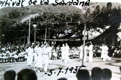 Festival de la Sardana a Portbou els primers dies de juliol de 1936