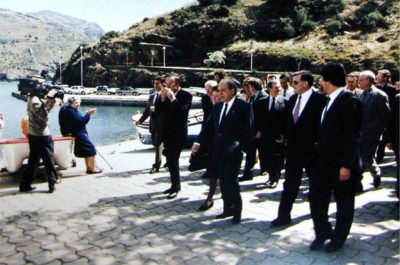 El President de la Generalitat de Catalunya, Jordi Pujol a Portbou el 1993