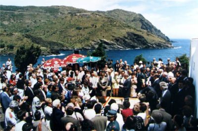 El President de la Generalitat de Catalunya, Jordi Pujol, a Portbou el 1994